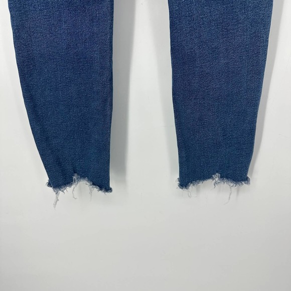 Good American jeans size 4/27 good legs chew hem skinny mid rise medium wash - Picture 3 of 9